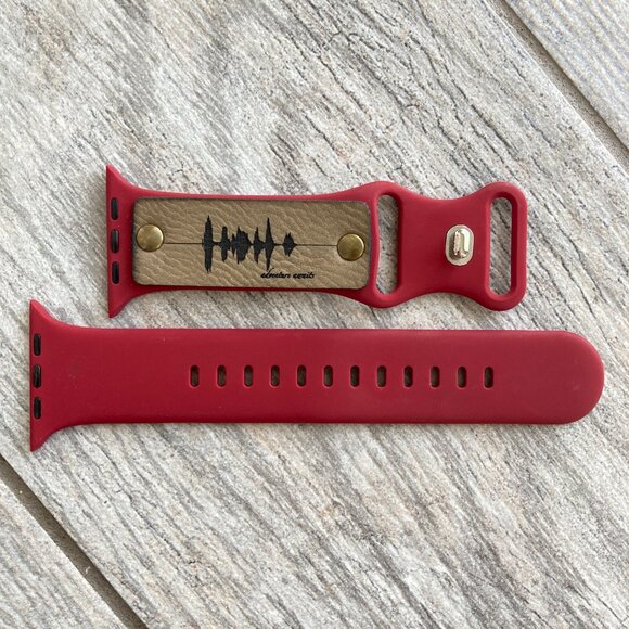 Adventure Awaits Soundwave Band For Apple Watch 42-49mm - Burgundy - Picture 2 of 3